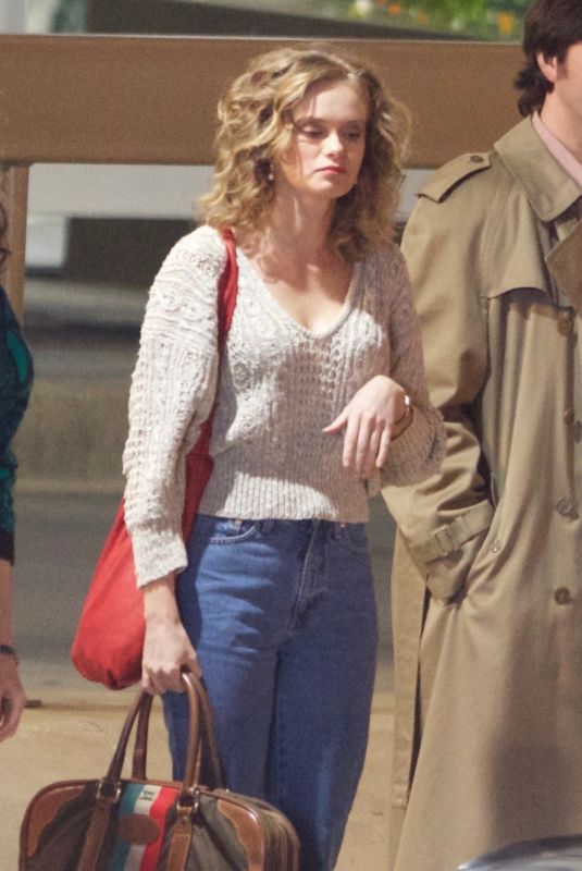SARA PAXTON as Donna Rice on the Set of Her Latest Movie in Atlanta 10/25/2017