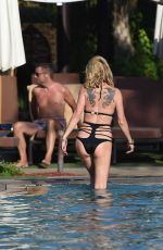 SARAH HARDING in Bikini at a Beach in Dubai 10/16/2017