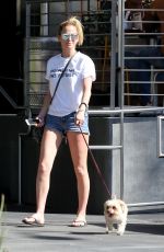 SARAH HARDING Walks Her Dog in Los Angeles 10/06/2017