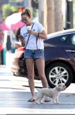 SARAH HARDING Walks Her Dog in Los Angeles 10/06/2017