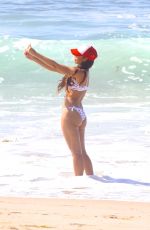 SARAH JANE CRAWFORD in Bikini on the Beach in Santa Monica 10/09/2017