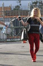 SASHA PIETERSE and Gleb Savchenko Arrives at a Dance Practice in Los Angeeles 10/15/2017