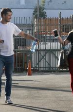 SASHA PIETERSE and Gleb Savchenko Arrives at a Dance Practice in Los Angeeles 10/15/2017