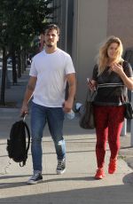 SASHA PIETERSE and Gleb Savchenko Arrives at a Dance Practice in Los Angeeles 10/15/2017