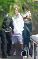 SELENA GOMEZ and Justin Bieber at a Church Services in Los Angeles 10/29/2017