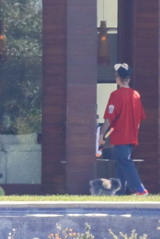 SELENA GOMEZ and Justin Bieber at a Rental House in Los Angeles 10/27/2017