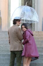 SELENA GOMEZ on the Set of Untitled Woody Allen Movie in New York 10/03/2017