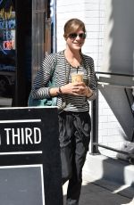 SELMA BLAIR Leaves Alfred Coffee in Studio City 10/04/2017