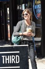 SELMA BLAIR Leaves Alfred Coffee in Studio City 10/04/2017
