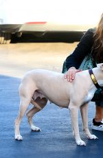 SELMA BLAIR with Her Dog at Fred Segal Parking Lot in Los Angeles 10/11/2017