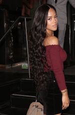 SERAYAH MCNEIL Out for Dineer at Katsuya in West Hollywood 10/01/2017