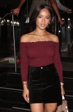 SERAYAH MCNEIL Out for Dineer at Katsuya in West Hollywood 10/01/2017