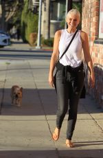 SERINDA SWAN Out with Her Dog in Hollywood 10/04/2017