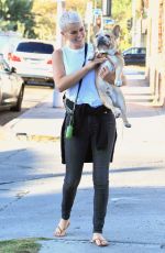 SERINDA SWAN Out with Her Dog in Hollywood 10/04/2017