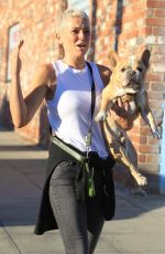 SERINDA SWAN Out with Her Dog in Hollywood 10/04/2017