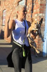 SERINDA SWAN Out with Her Dog in Hollywood 10/04/2017