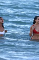 SHANINA SHAIK, CAROLINE LOWE, OLIVIA CULPO and DANIELA BRAGA in Bikinia on the Beach in Niami 10/19/2017
