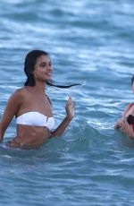 SHANINA SHAIK, CAROLINE LOWE, OLIVIA CULPO and DANIELA BRAGA in Bikinia on the Beach in Niami 10/19/2017