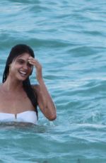 SHANINA SHAIK, CAROLINE LOWE, OLIVIA CULPO and DANIELA BRAGA in Bikinia on the Beach in Niami 10/19/2017