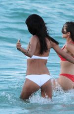 SHANINA SHAIK, CAROLINE LOWE, OLIVIA CULPO and DANIELA BRAGA in Bikinia on the Beach in Niami 10/19/2017