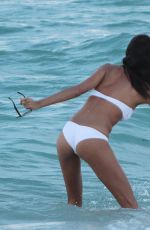 SHANINA SHAIK, CAROLINE LOWE, OLIVIA CULPO and DANIELA BRAGA in Bikinia on the Beach in Niami 10/19/2017