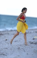 SHANINA SHAIK, CAROLINE LOWE, OLIVIA CULPO and DANIELA BRAGA in Bikinia on the Beach in Niami 10/19/2017