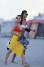 SHANINA SHAIK, CAROLINE LOWE, OLIVIA CULPO and DANIELA BRAGA in Bikinia on the Beach in Niami 10/19/2017