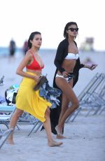 SHANINA SHAIK, CAROLINE LOWE, OLIVIA CULPO and DANIELA BRAGA in Bikinia on the Beach in Niami 10/19/2017