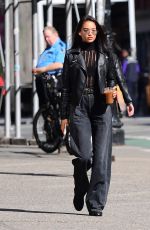 SHANINA SHAIK Out and About in New York 10/18/2017
