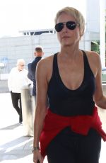 SHARON STONE at LAX Airport in Los Angeles 10/24/2017