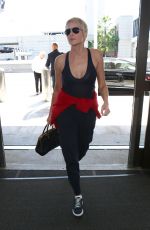 SHARON STONE at LAX Airport in Los Angeles 10/24/2017