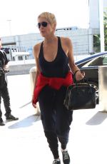 SHARON STONE at LAX Airport in Los Angeles 10/24/2017