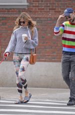 SIENNA MILLER and Tom Sturridge Walk Their Dog in New York 10/13/2017