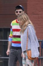 SIENNA MILLER and Tom Sturridge Walk Their Dog in New York 10/13/2017