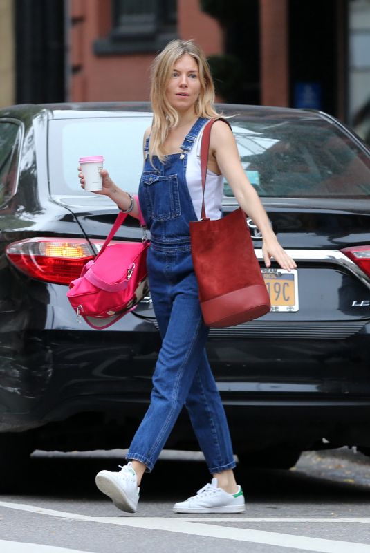 SIENNA MILLER at Le Pain Quotieden in New York 10/14/2017