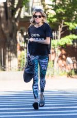 SIENNA MILLER in Tights Out in New York 10/11/2017