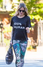 SIENNA MILLER in Tights Out in New York 10/11/2017
