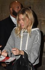 SIENNA MILLER Leaves Apollo Theatre After Her Performance in London 09/29/2017