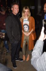 SIENNA MILLER Leaves Apollo Theatre in London 10/02/2017