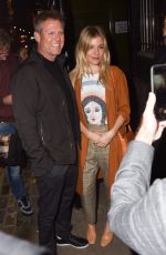 SIENNA MILLER Leaves Apollo Theatre in London 10/02/2017
