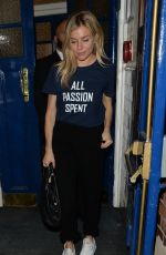 SIENNA MILLER Leaves Apollo Theatre in London 10/04/2017