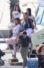 SISTINE and SCARLET STALLONE and AMELIA and DELILAH HAMLIN on the Set of a Photoshoot for a Japanese Luxury Fashion House in Santa Monica 10/15/2017