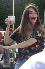 SOFIA VERGARA on the Set of Extra at Universal Studios 10/23/2017