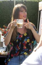 SOFIA VERGARA on the Set of Extra at Universal Studios 10/23/2017