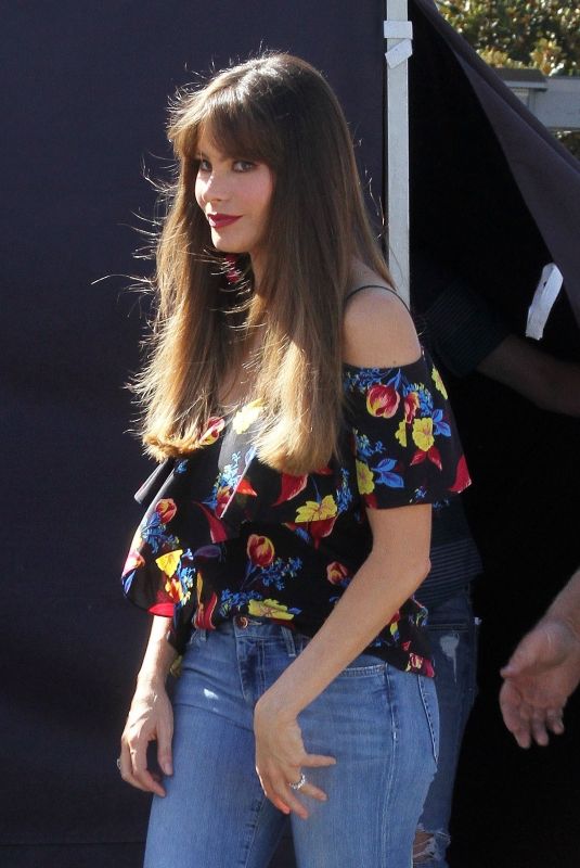 SOFIA VERGARA on the Set of Extra at Universal Studios 10/23/2017