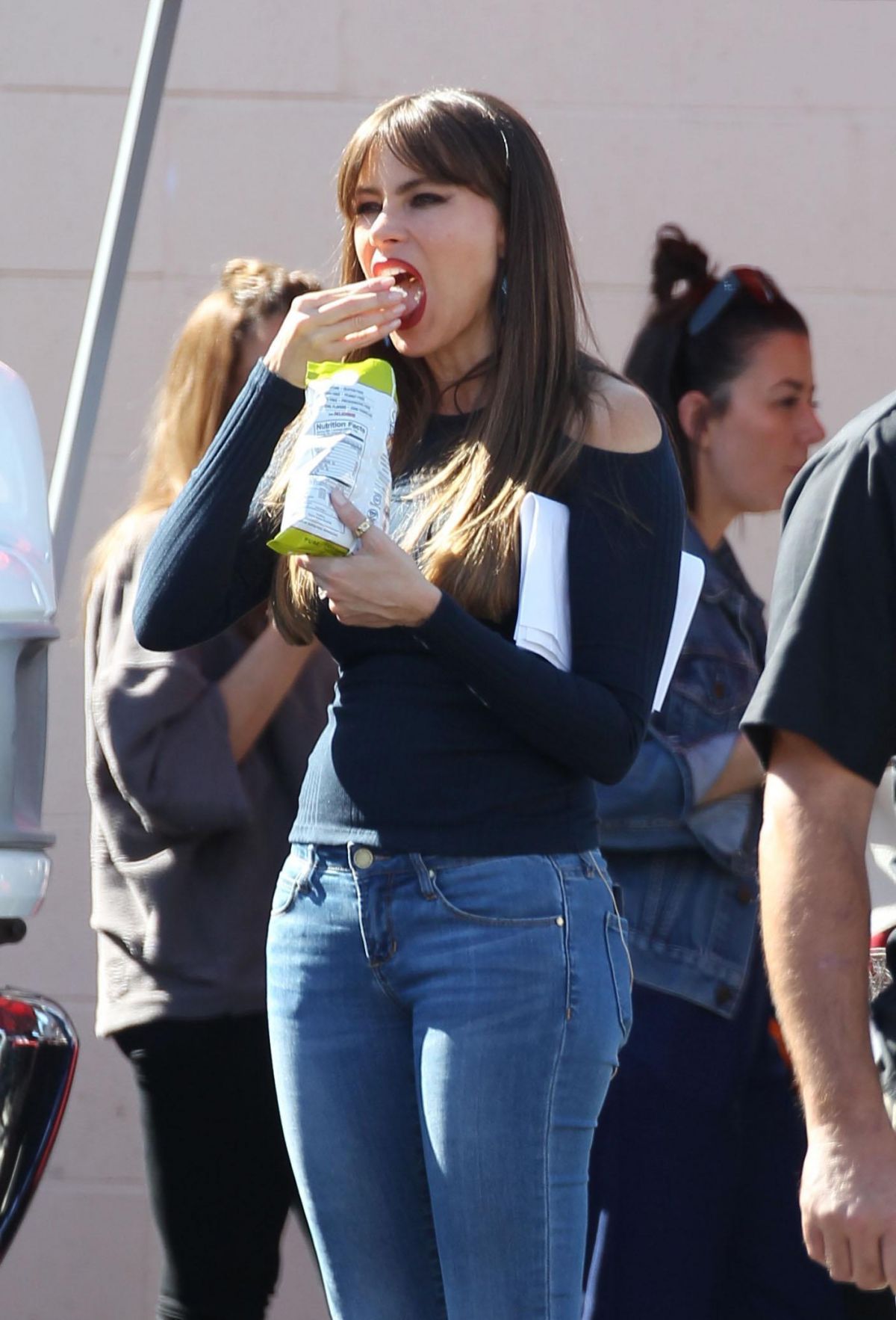 SOFIA VERGARA on the Set of Modern Family in Los Angeles 10/17