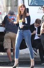 SOFIA VERGARA on the Set of Modern Family in Los Angeles 10/17/2017