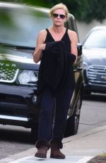 SONIA KRUGER Out with Her Dog in Mosman 10/08/2017