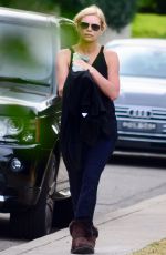 SONIA KRUGER Out with Her Dog in Mosman 10/08/2017