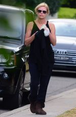 SONIA KRUGER Out with Her Dog in Mosman 10/08/2017